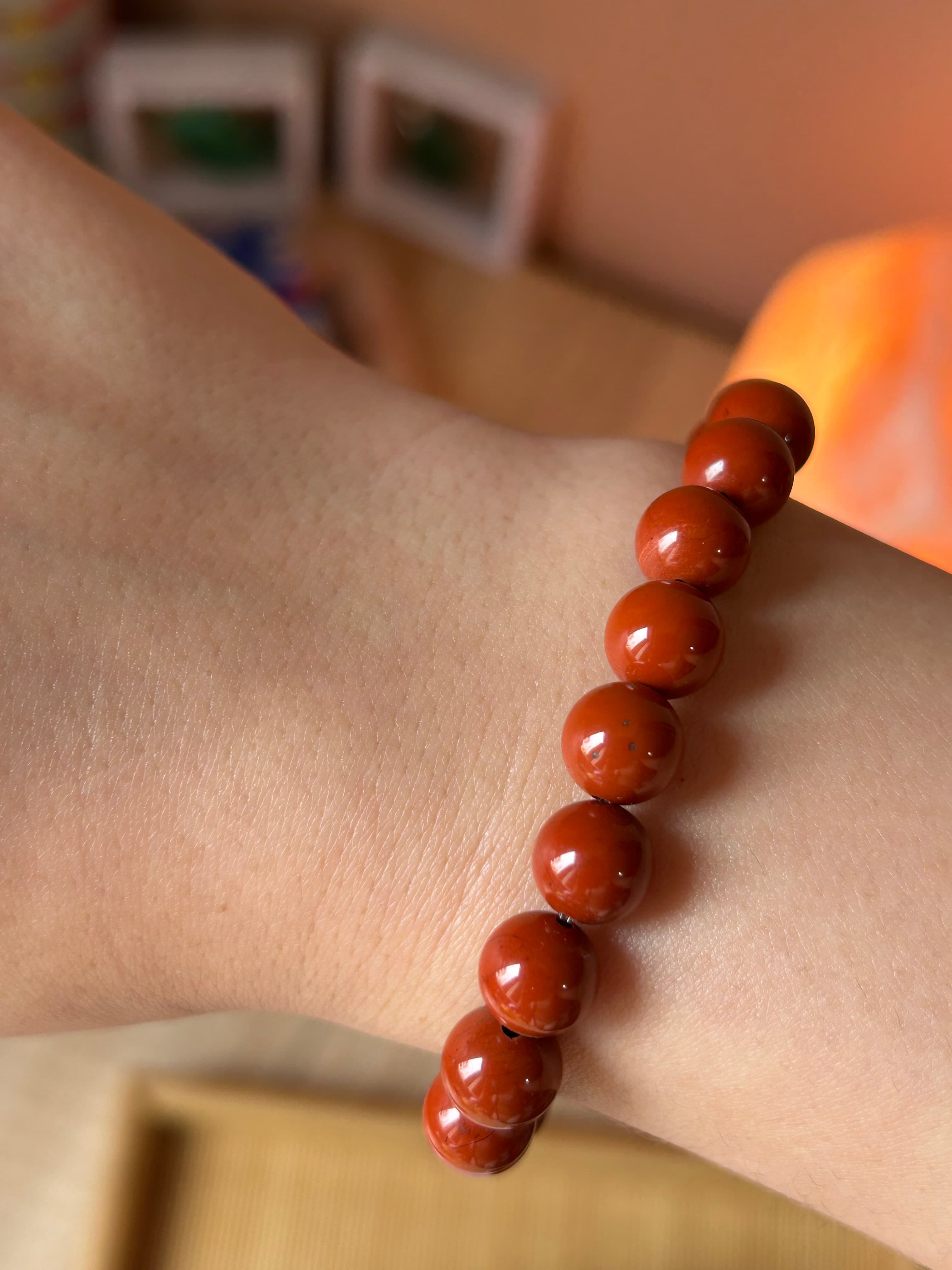 Bracelet jaspe rouge 01