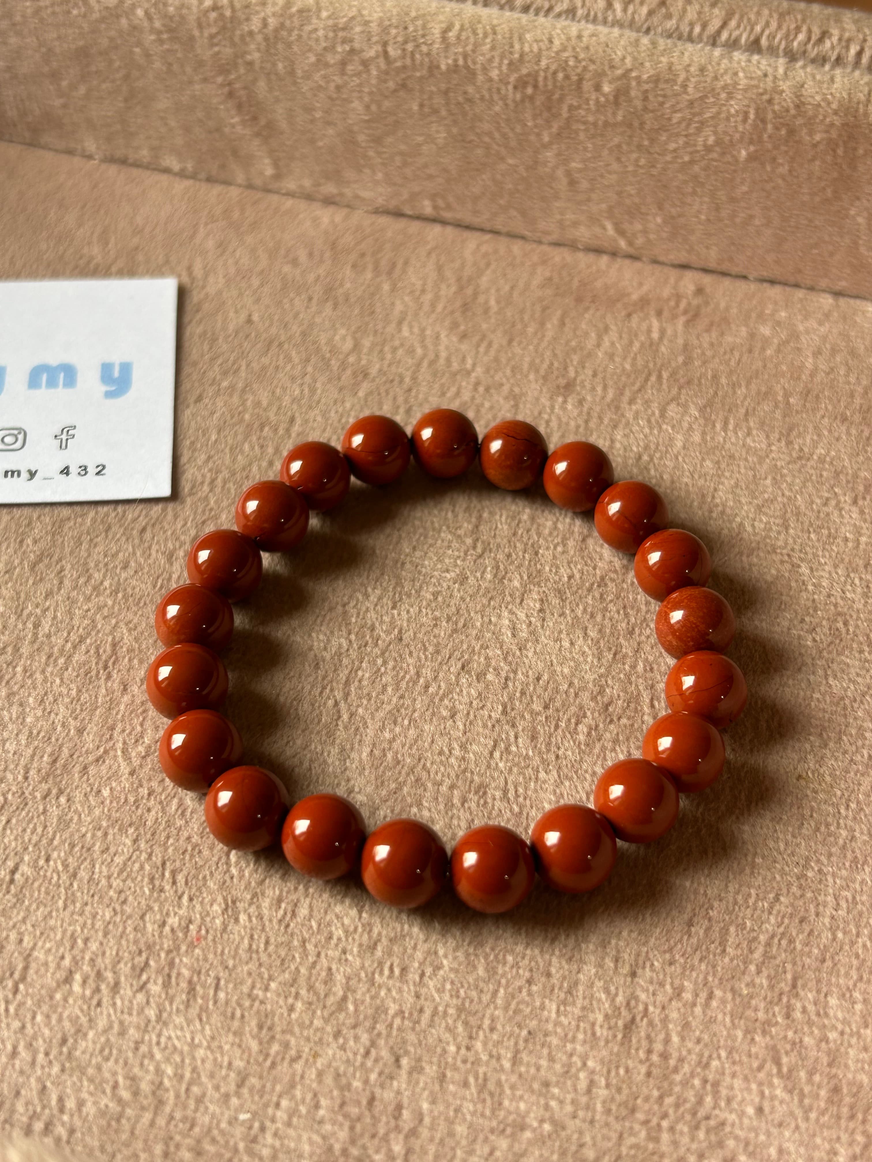 Bracelet jaspe rouge 01